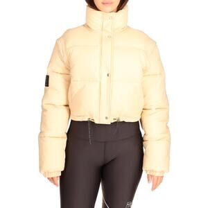 P.E Nation Represent Recycled Nylon 'Convertible' Beige Puffer Jacket Size S